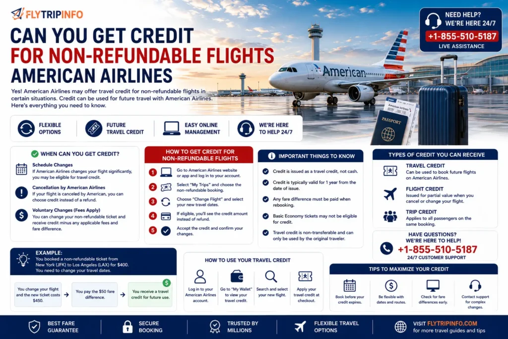American Airlines non-refundable flight credit and trip credit redemption process