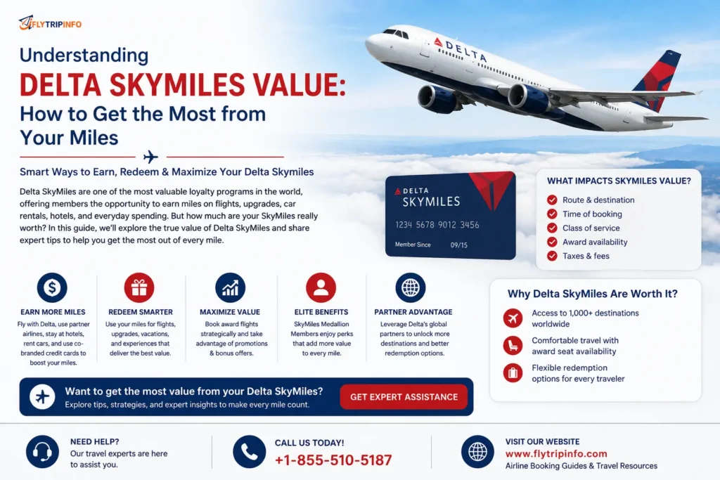 Delta SkyMiles value calculator showing how much airline reward miles are worth for flight redemptions