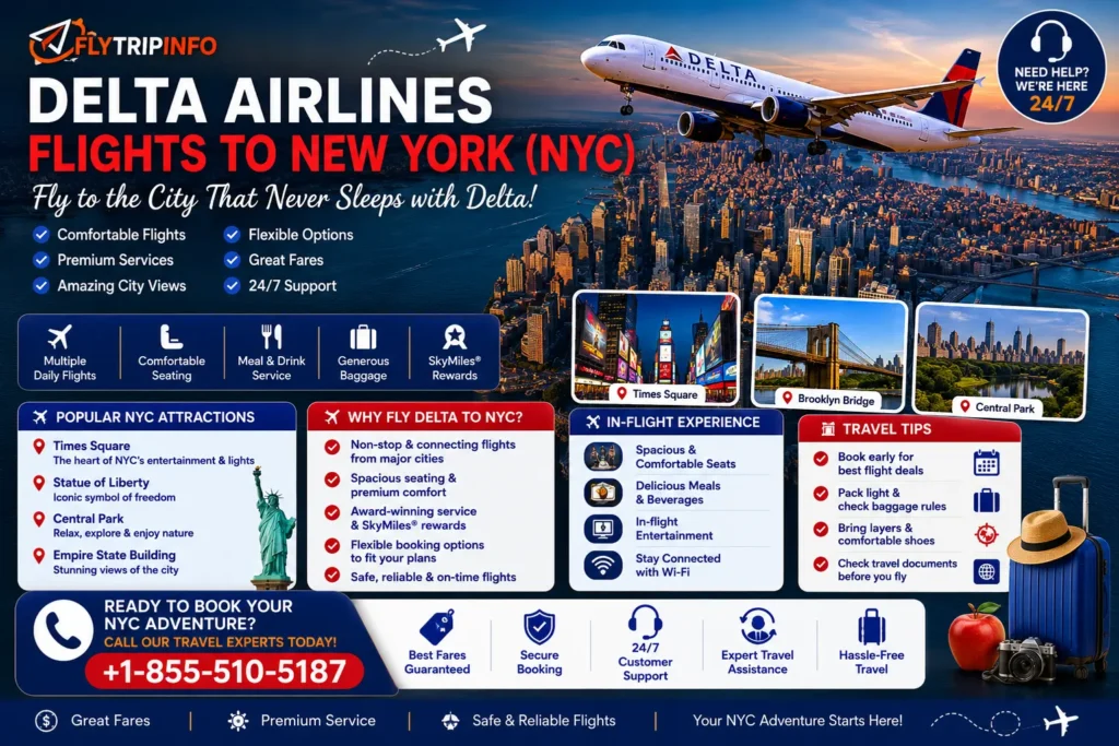 Delta flight passenger traveling to New York City airport