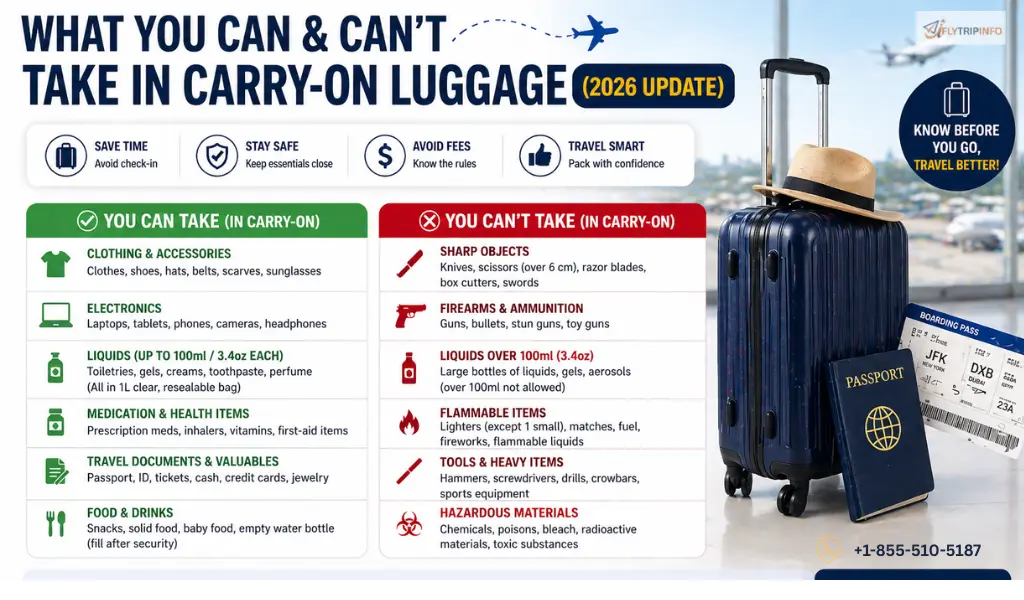 what you can and cannot take in carry-on luggage rules