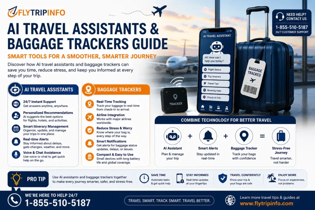 AI travel assistant and baggage tracker for smart flight travel planning