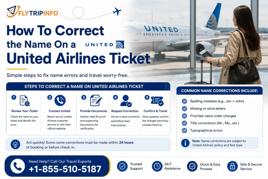 How To Correct the Name On a United Airlines Ticket