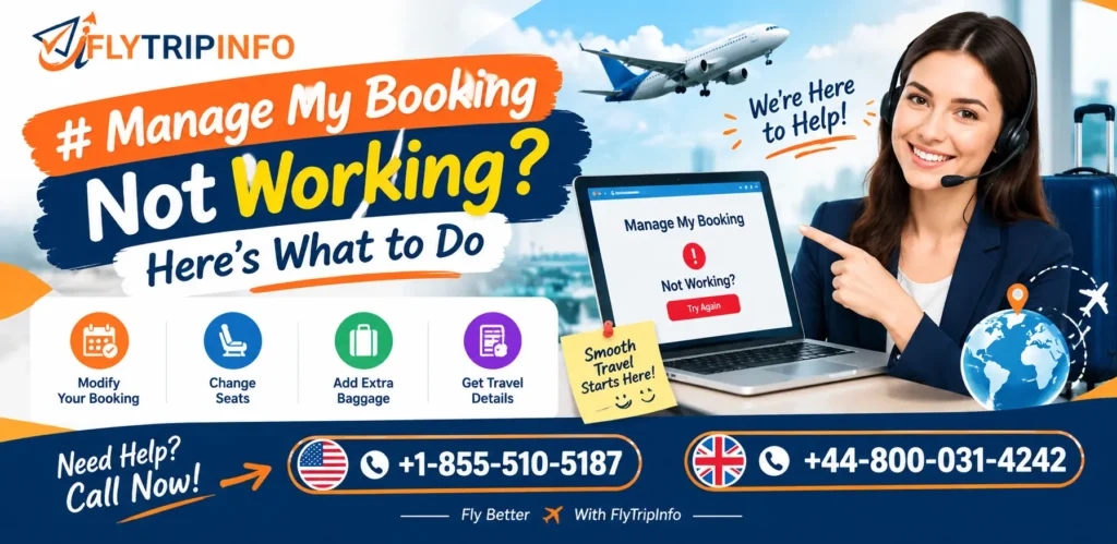Traveler checking an airline booking online when Manage My Booking is not working